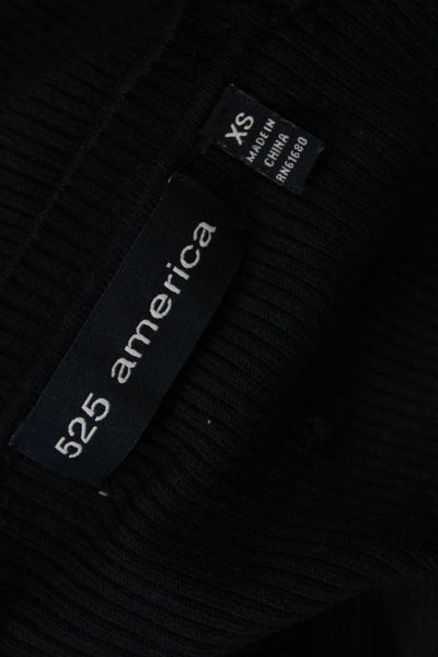 525 America Unisex Black Pullover Sweater 80% Rayon 20% Nylon Crew Neck Size XS