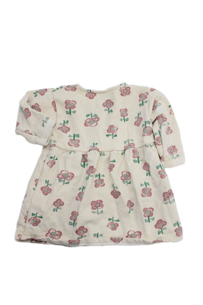 Petit Bateau Childrens Girls Floral Print Dress White Multi Size 12 Months