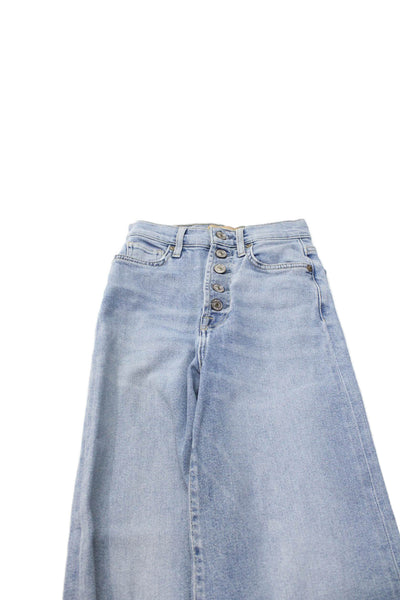 7 For All Mankind Women Light Blue Straight Jeans Size 23