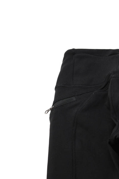 Lululemon Womens Black Solid Nylon Zip Leggings Size 2