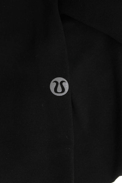 Lululemon Womens Black Solid Nylon Zip Leggings Size 2