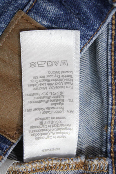 Madewell Womens Mom Straight Jeans Blue Mid Rise Button Size 23