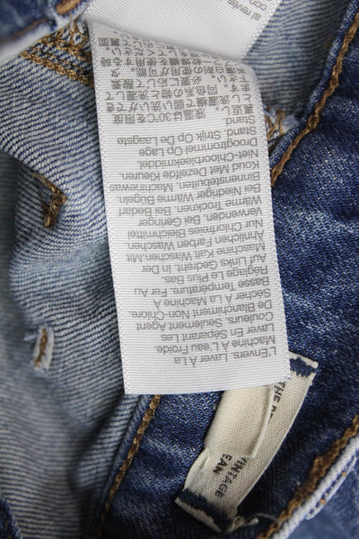 Madewell Womens Mom Straight Jeans Blue Mid Rise Button Size 23