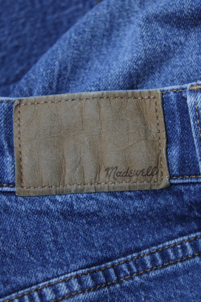 Madewell Womens Mom Straight Jeans Blue Mid Rise Button Size 23