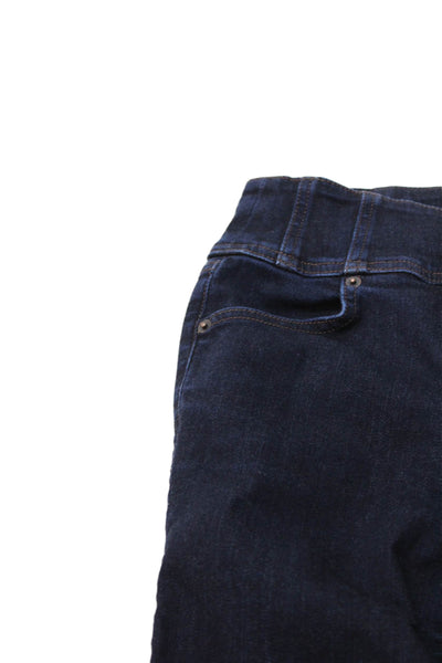 Veronica Beard Womens Flared Ankle Jeans Dark Blue Button High Rise Size 24