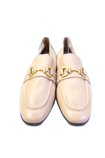 Zara Womens Embellished Detail Slip On Flats Loafer Shoes Brown Size 12