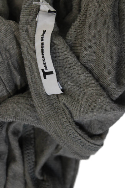 T Alexander Wang Womens Gray V Neck Sleeveless T Shirt Size XS