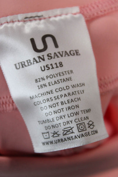 Urban Savage Women Ankle Leggings Pink Size XS