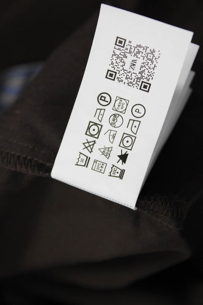 Zara Unisex Ankle Paperbag Pants Brown Drawstring Cotton Size XS