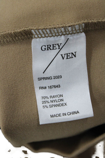Grey/ven Womens Ankle Cropped Dress Pants Beige Rayon Blend Size XS