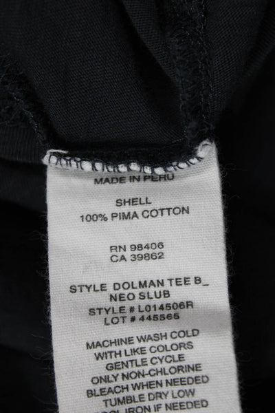 Theory Women Sleeveless Basic Black Pima Cotton Crew Neck T-Shirt Size PP