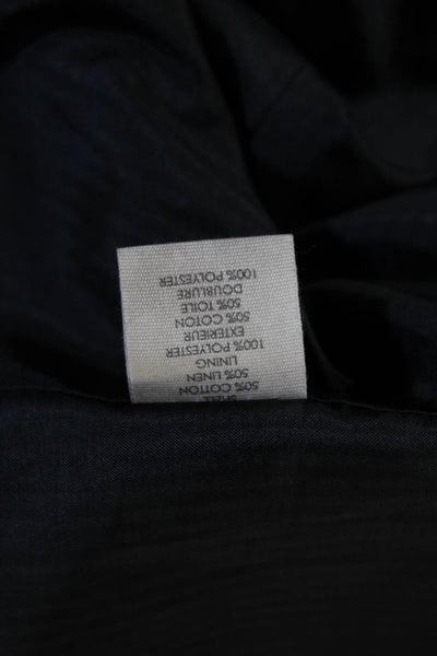Elizabeth and James Womens One Button Ruched Sleeve Blazer Black Size 4