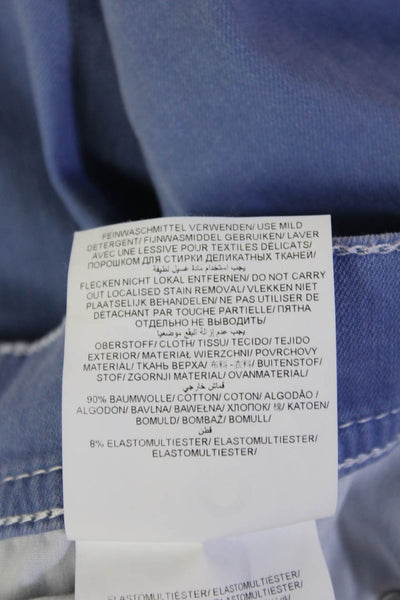Brax Feel Good Mens Chino Pants Blue Button Size 32
