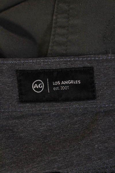 AG Adriano Goldschmied Men Chino Pants Dark Gray Button Size 31