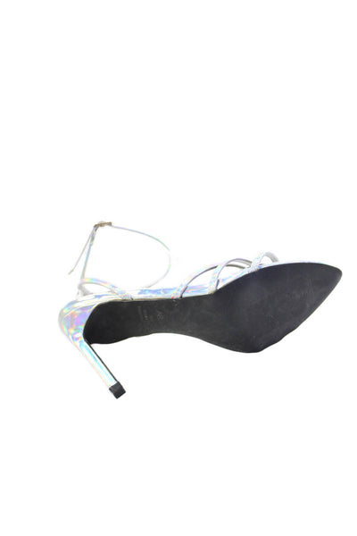 Abound Womens Iridescent Strappy Sandals Silver Size 7M