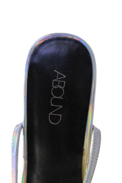 Abound Womens Iridescent Strappy Sandals Silver Size 7M