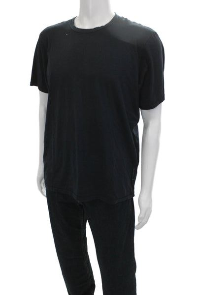 Rag & Bone Mens Black Crew Neck Short Sleeve Designer T-Shirt Size L