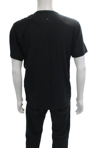 Rag & Bone Mens Black Crew Neck Short Sleeve Designer T-Shirt Size L