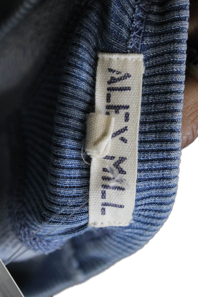 Alex Mill Mens Pullover Sweatshirt Blue Cotton Crew Neck Long Sleeve Size L