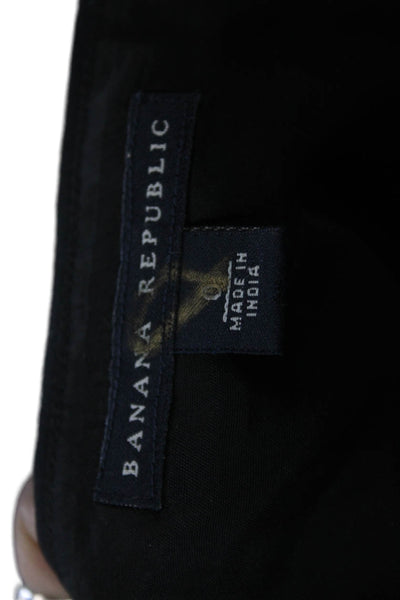 Banana Republic Women Straight Pencil Skirt Black Cotton Knee Length Size 0
