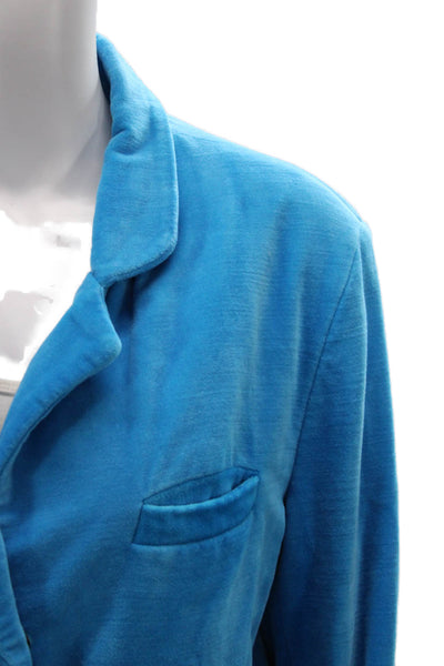 Cynthia Rowley Women Collared Blue Button Blazer Long Sleeve Size S
