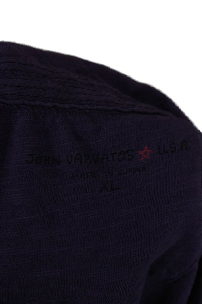 John Varvatos Star USA Mens Purple Collared Cotton Polo Short Sleeve Size XL
