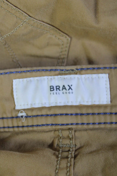 Brax Feel Good Mens Chino Khakis Tan Size 32
