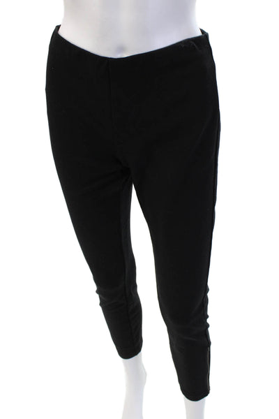 Eileen Fisher Womens Ankle Cropped Pants Black Zip Size XS