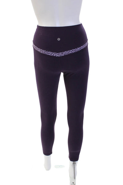 Lululemon Womens Purple Geometric Ankle Leggings Size 6