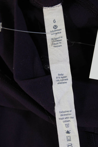 Lululemon Womens Purple Geometric Ankle Leggings Size 6