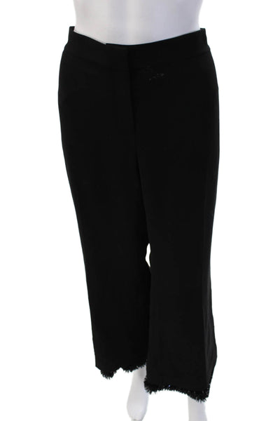 Lafayette 148 New York Women Cropped Dress Pants Black Plus Size 16
