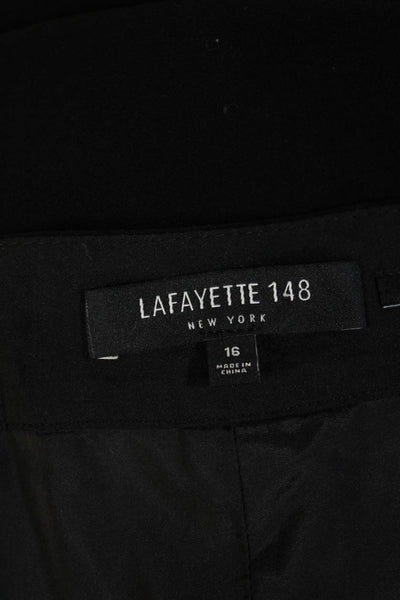 Lafayette 148 New York Women Cropped Dress Pants Black Plus Size 16