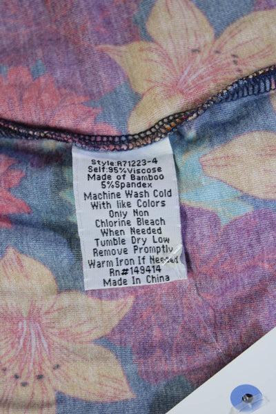 JW Los Angeles Womens Dark Blue Floral Maxi Peasant Skirt Size S