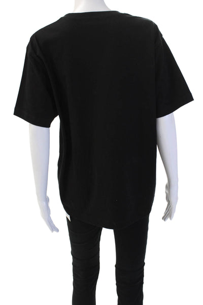 Assembly Label Unisex Black Crewneck Short Sleeve Tee Organic Cotton Size 12