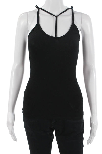 Emma & Sam Womens Black Organic Cotton Camisole Sleeveless 90s Size S