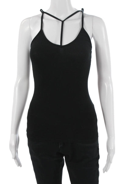 Emma & Sam Womens Black Organic Cotton Camisole Sleeveless 90s Size S