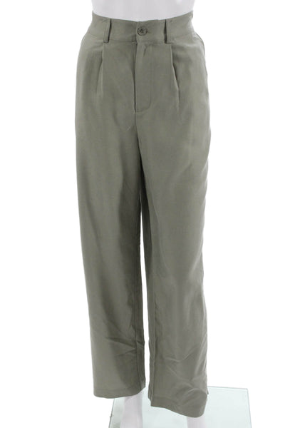 Kule Unisex Green Lyocell Hemp Dress Pants Size 8