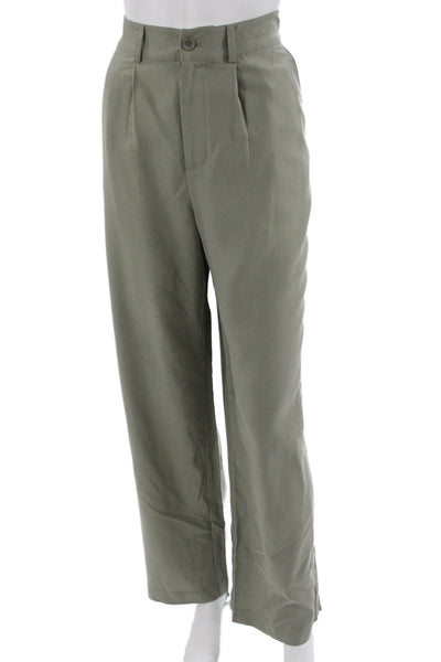 Kule Unisex Green Lyocell Hemp Dress Pants Size 8