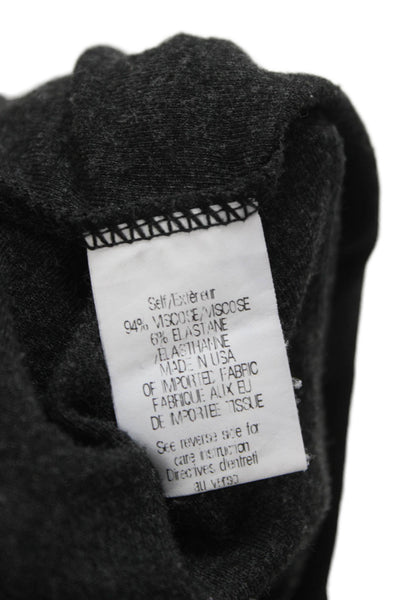 Theory Womens Fit & Flare Sweater Dress Dark Gray Long Sleeve Zip Size 6