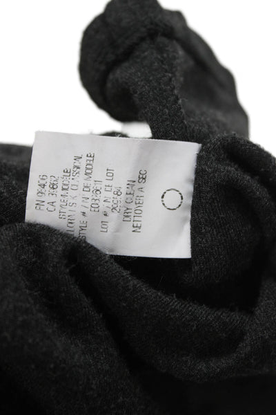Theory Womens Fit & Flare Sweater Dress Dark Gray Long Sleeve Zip Size 6