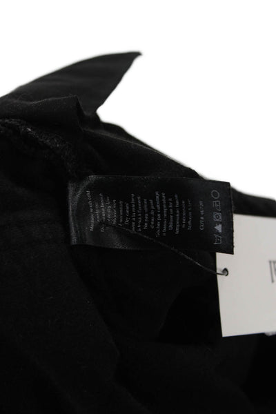 Rag & Bone Womens Ankle Cropped Pants Black Button Size 27