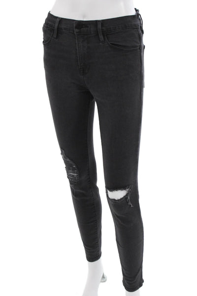 Frame Denim Women Skinny Ankle Jeans Dark Gray Mid Rise Size 27