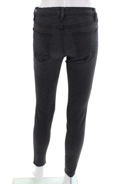 Frame Denim Women Skinny Ankle Jeans Dark Gray Mid Rise Size 27