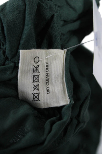 Mirth Womens Cropped Camisole Green Square Neck Tie Bohemian Size XS