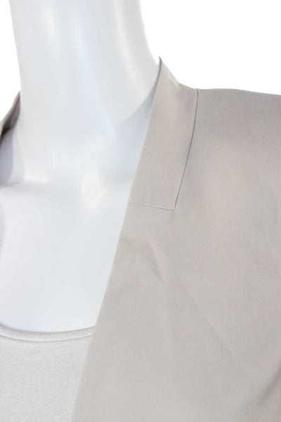 A Emery Unisex Beige V Neck Button Blazer Long Sleeve Solid Fall Size 6