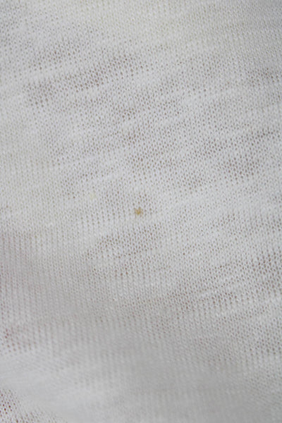 Banana Republic Womens Basic Linen Sleeveless Crew Neck Tank White Size XS