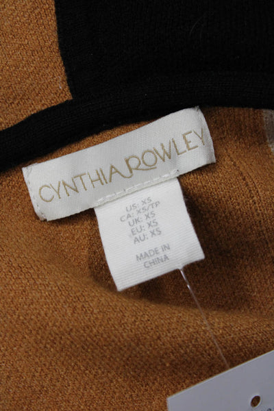 Cynthia Rowley Women Beige Coatigan Long Sleeve Rayon Blend Size XS