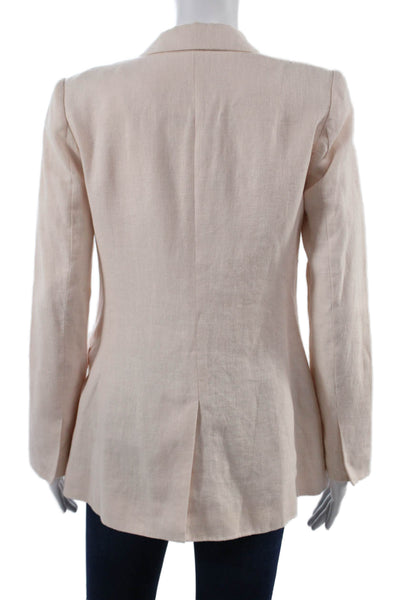 Joie Womens Classic Beige Blazer Long Sleeve Button V-Neck Size 0