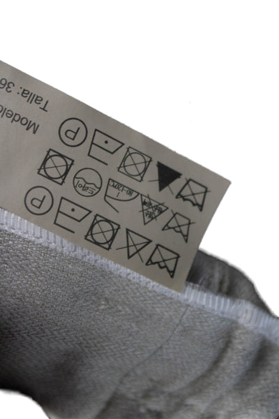 Massimo Dutti Unisex Ankle Dress Pants Beige Linen Beach Spring Size 4