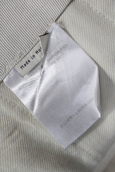 Stella McCartney Women Dress Pants Beige Wool Button Designer Size 40